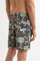 Rhythm - Shorts de baño florales para la playa - Vintage Black - Hombres