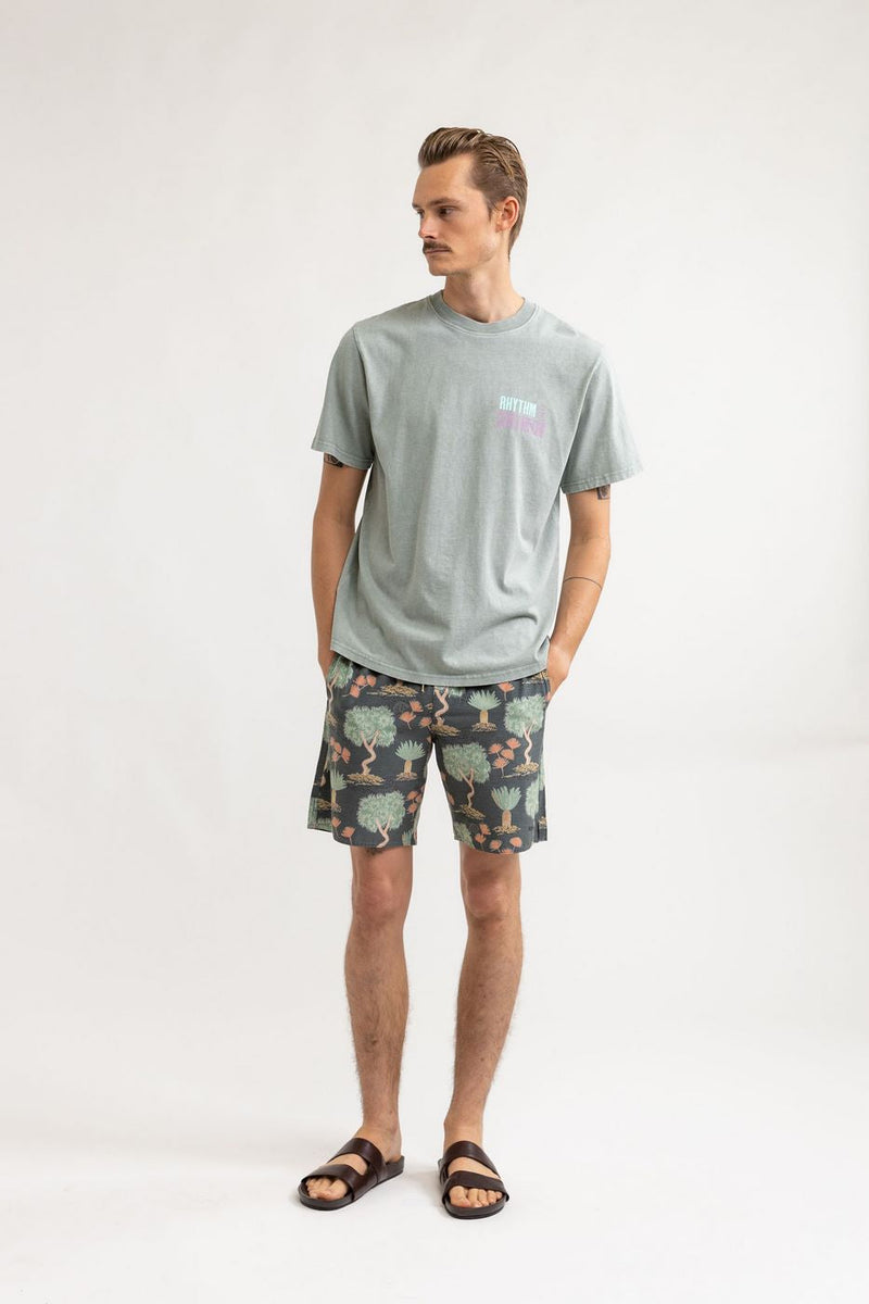 Rhythm - Shorts de baño florales para la playa - Vintage Black - Hombres