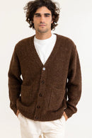 Rhythm - Pull Cardigan - Chocolate - Homme