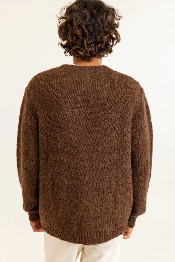 Rhythm - Pull Cardigan - Chocolate - Homme