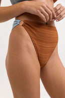 Rhythm - Braguita de bikini Marle con cintura alta y anilla en forma de O - Multicolor - Mujeres
