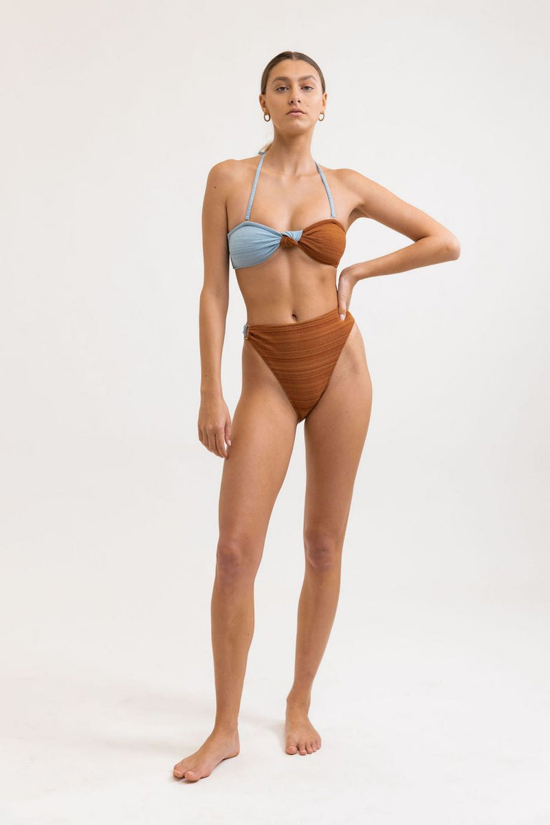 Rhythm - Braguita de bikini Marle con cintura alta y anilla en forma de O - Multicolor - Mujeres