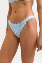 Rhythm - Bas De Maillot Wavey Cheeky - Blue - Femme