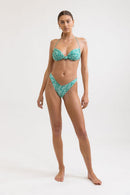 Rhythm - Braguita de bikini Tidepool V Front Hi Cut - Azul marino - Mujer