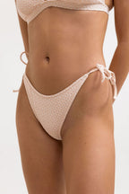 Rhythm - Braga De Bañador Geo Tie Side Hi Cut - Peach - Mujer