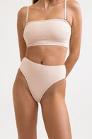 Rhythm - Bas De Maillot Geo Clean Finished Hi Hip - Peach - Femme