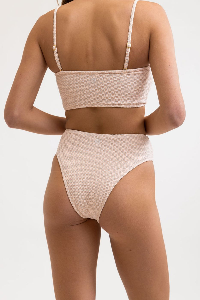 Rhythm - Bas De Maillot Geo Clean Finished Hi Hip - Peach - Femme