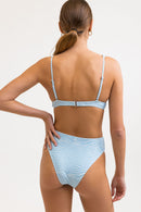 Rhythm - Top de bikini con aros Wavey - Azul - Mujer