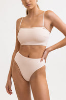 Rhythm - Top bandeau Geo Slim Line - Melocotón - Mujer