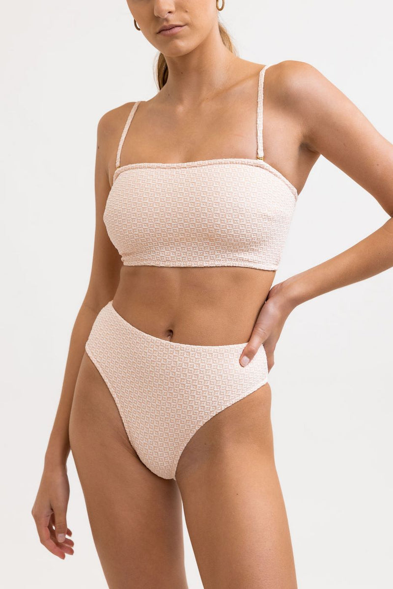 Rhythm - Top bandeau Geo Slim Line - Melocotón - Mujer