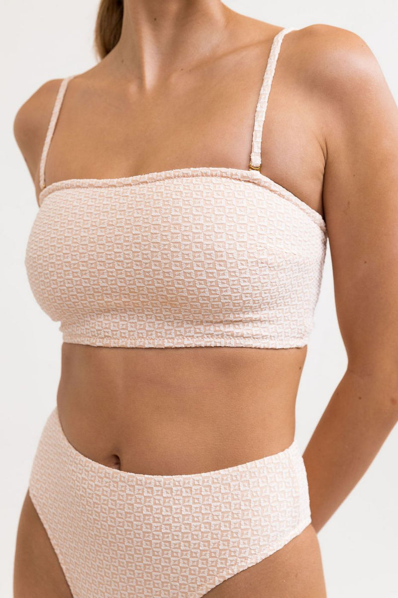 Rhythm - Top bandeau Geo Slim Line - Melocotón - Mujer