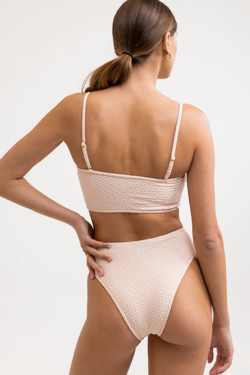Rhythm - Top bandeau Geo Slim Line - Melocotón - Mujer