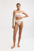 Rhythm - Top bandeau Geo Slim Line - Melocotón - Mujer