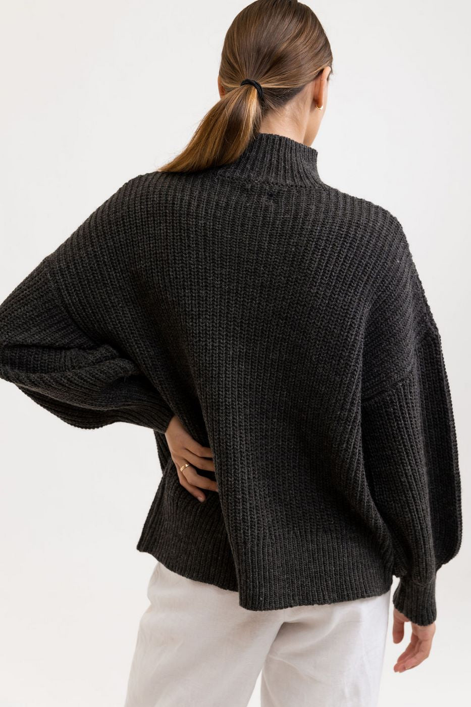Rhythm - Pull Lakewood Oversized - Charcoal - Femme