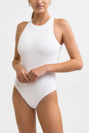 Rhythm - Maillot Une Pièce Wave Break Cross One - White - Femme