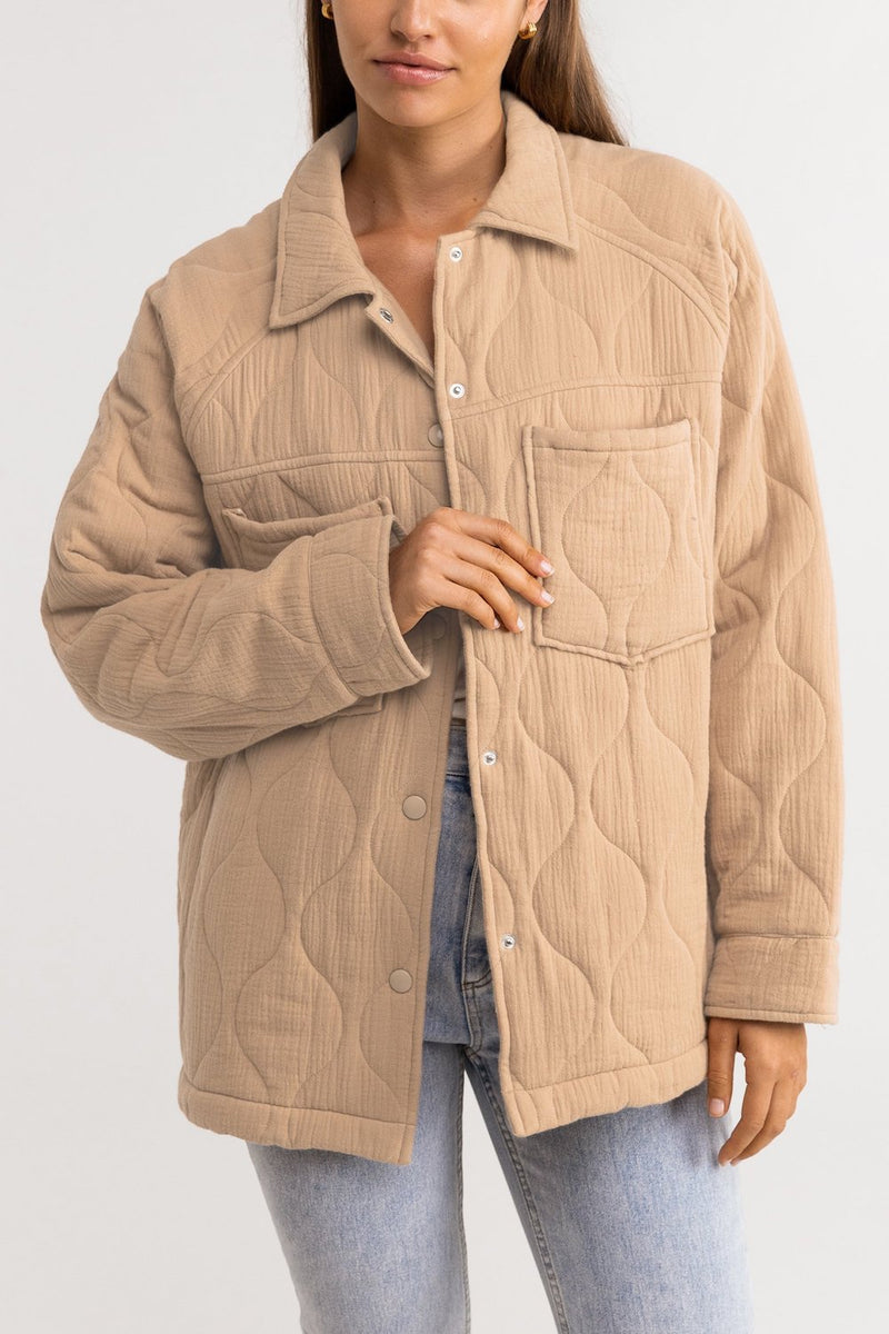 Rhythm - Veste Rhodes Quilted - Camel - Femme