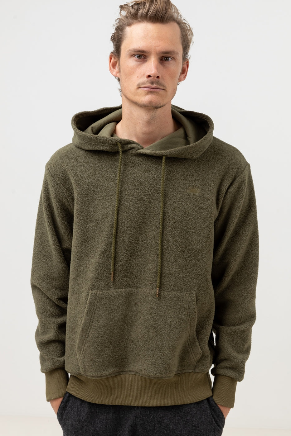 Sweat Reverse Fleece - Olive - Homme