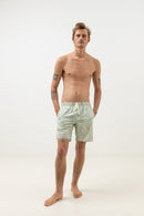 Rhythm - Short De Bain Floral Stripe - Sage - Homme