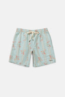 Rhythm - Short De Bain Floral Stripe - Sage - Homme