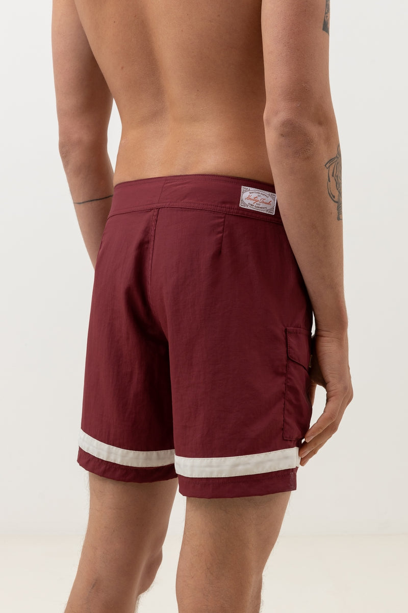 Rhythm - Boardshort Heritage Trim Trunk - Mulberry - Homme