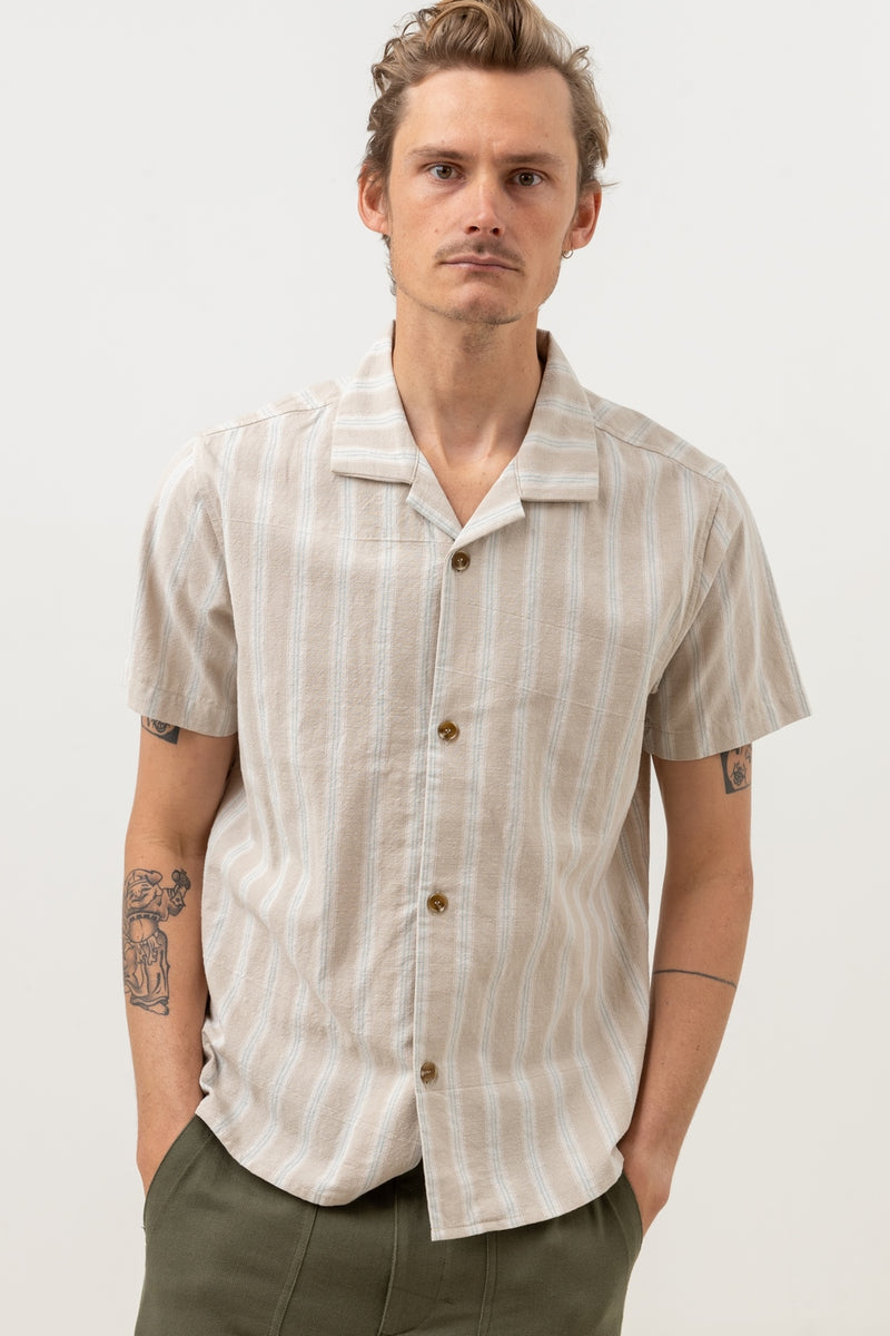 Rhythm - Chemise Vacation Stripe - Sand - Homme