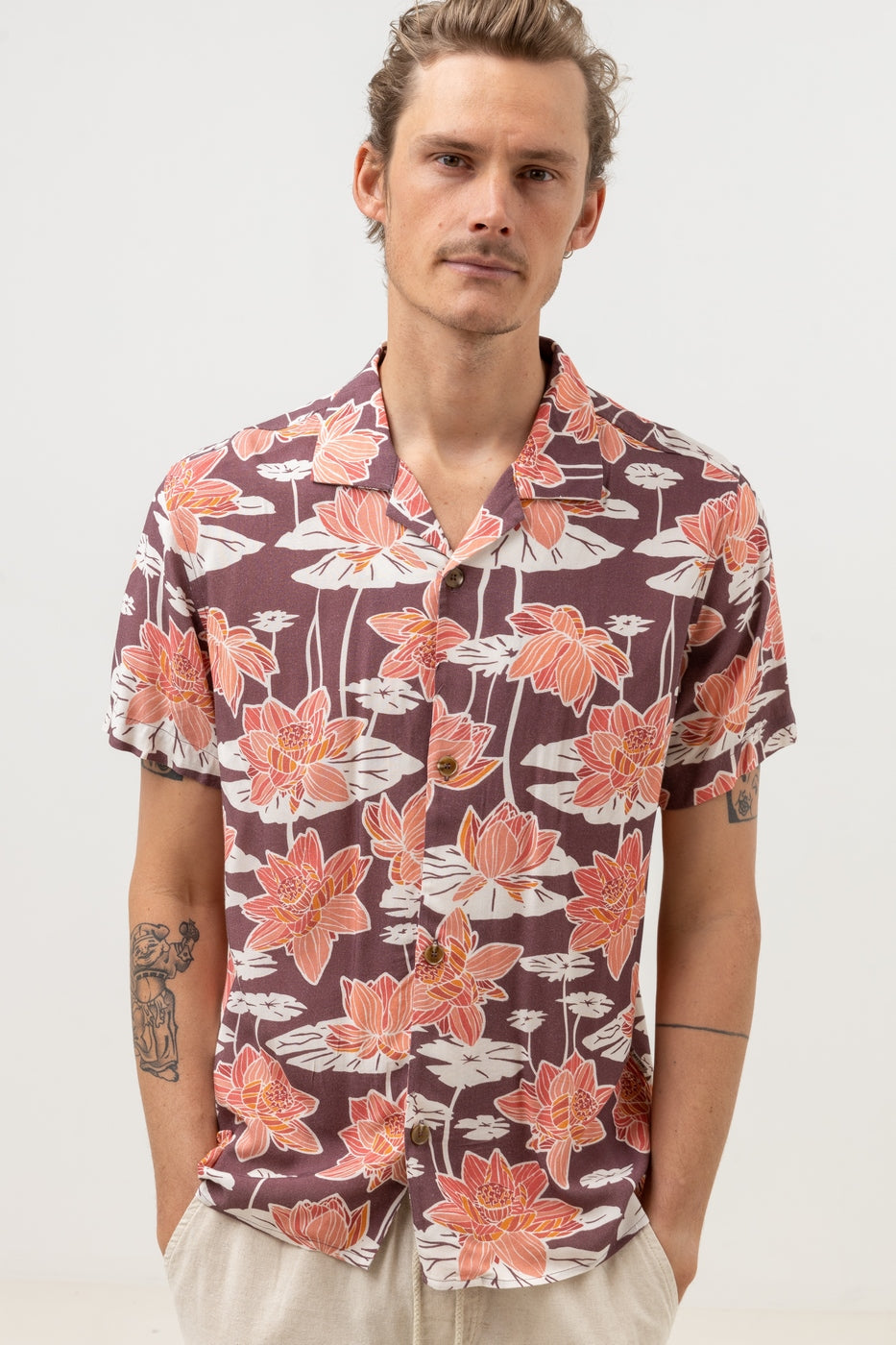 Rhythm - Chemise Lily Cuban - Mulberry - Homme