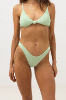 Rhythm - Bañador Isla Rib Hi Cut - Aloe - Mujer