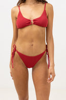 Rhythm - Maillot De Bain Avoca Tie Side Hi Cut - Berry - Femme