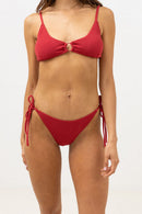 Rhythm - Bañador de corte alto con lazo lateral Avoca - Berry - Mujer
