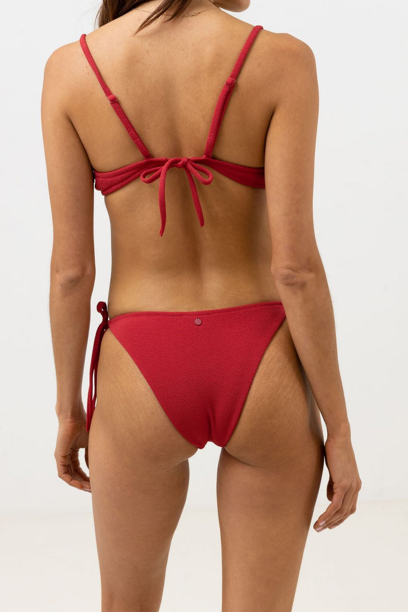 Rhythm - Bañador de corte alto con lazo lateral Avoca - Berry - Mujer