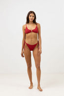 Rhythm - Bañador de corte alto con lazo lateral Avoca - Berry - Mujer
