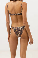 Rhythm - Traje de baño Pa con corte alto y lazo floral Cantabria - Marrón - Mujer