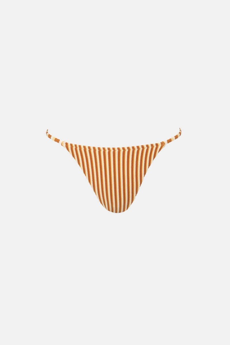 Rhythm - Maillot De Bain Sunbather Stripe String - Chocolate - Femme