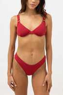 Rhythm - Bañador Avoca Ring Underwire Top - Berry - Mujer