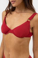 Rhythm - Bañador Avoca Ring Underwire Top - Berry - Mujer