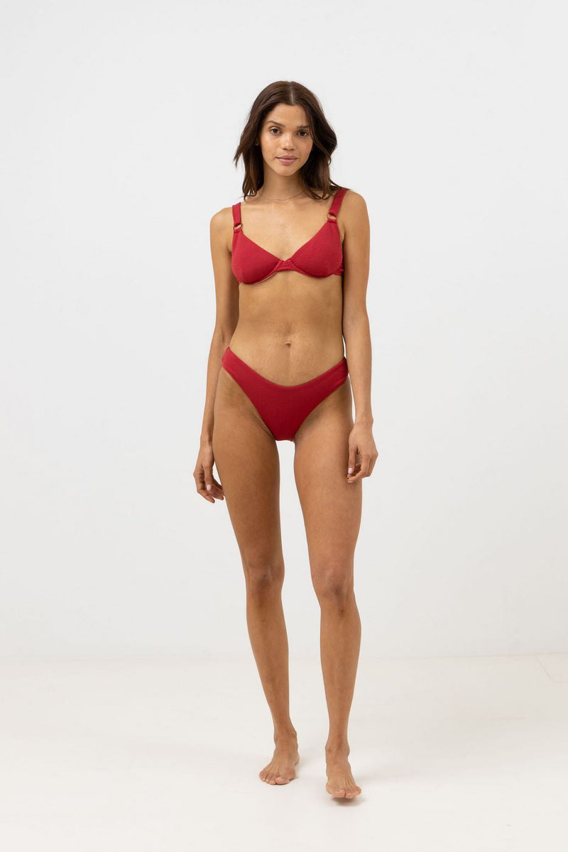Rhythm - Bañador Avoca Ring Underwire Top - Berry - Mujer