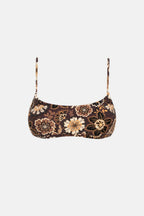 Bañador Cantabria Floral Crop Top - Brown - Mujer