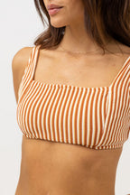 Rhythm - Sunbather Stripe High Support Hidden - Chocolate - Women