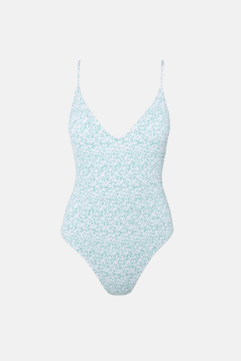 Rhythm - Maillot De Bain Biscay Floral Smocked One Piece - White - Femme