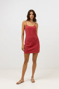 Robe Jupe Anika Slip Mini Dress - Chestnut - Femme