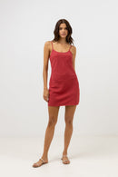 Robe Jupe Anika Slip Mini Dress - Chestnut - Femme