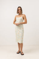 Rhythm - Vestido floral Paloma - Aqua Haze - Mujer