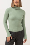Maille Brooklyn Roll Neck - Aloe - Femme