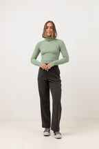 Maille Brooklyn Roll Neck - Aloe - Femme