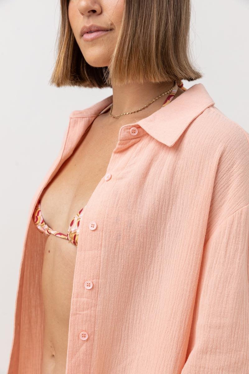 Rhythm - Robe Ray Oversized - Pink Salt - Femme