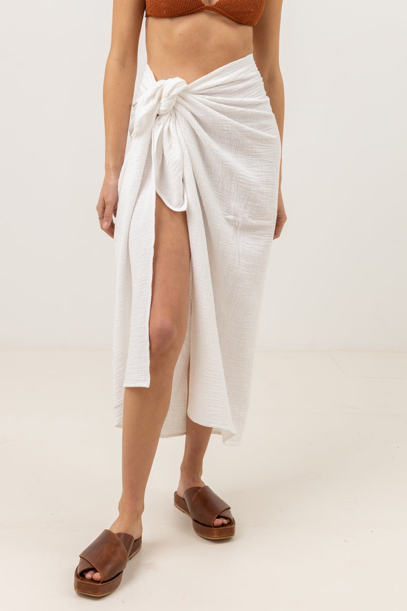 Rhythm - Bain Salty Sarong - White - Femme