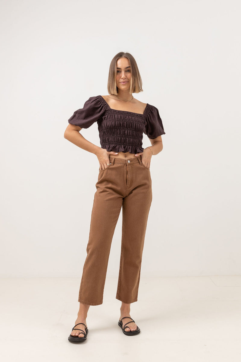 Rhythm - Pantalones Brentwood de pernera recta - Toast - Mujer