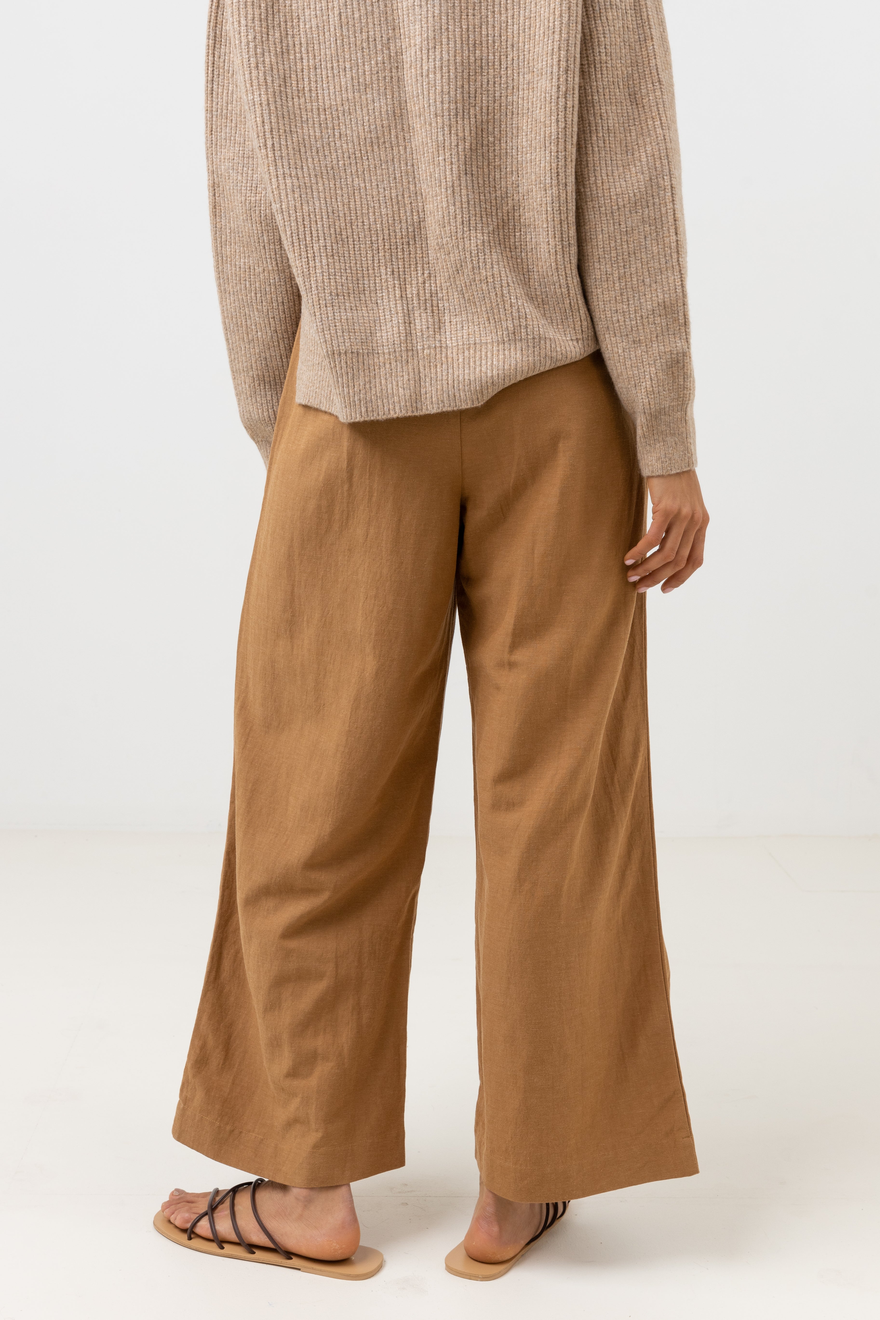 Sunrise Wide Leg Pant - Tan - Women