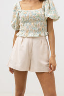 Rhythm - Shorts elásticos Eddie - Avena - Mujer