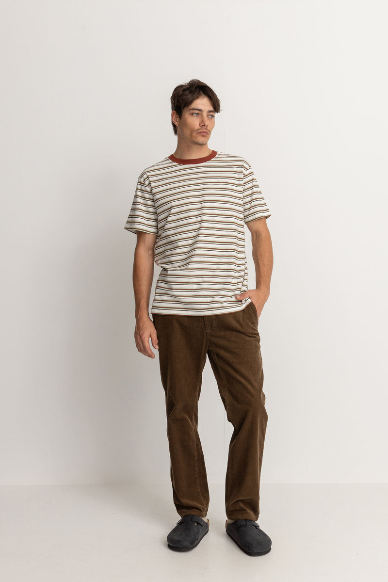 T-Shirt Everyday Stripe Ss - Natural - Homme